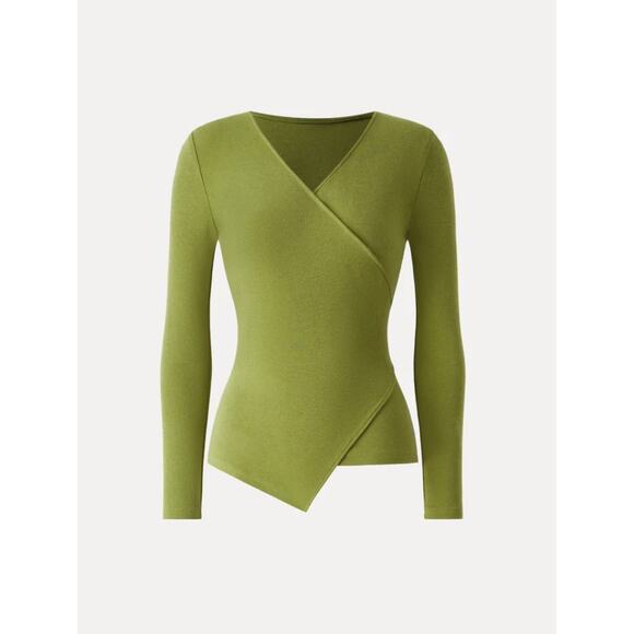 OGL Tops - OGL LiteWarm Surplice Skimming Long Sleeve Top NWT SIZE XL